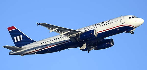 US Airways Airbus A320-232 N669AW, Phoenix Sky Harbor, December 22, 2014